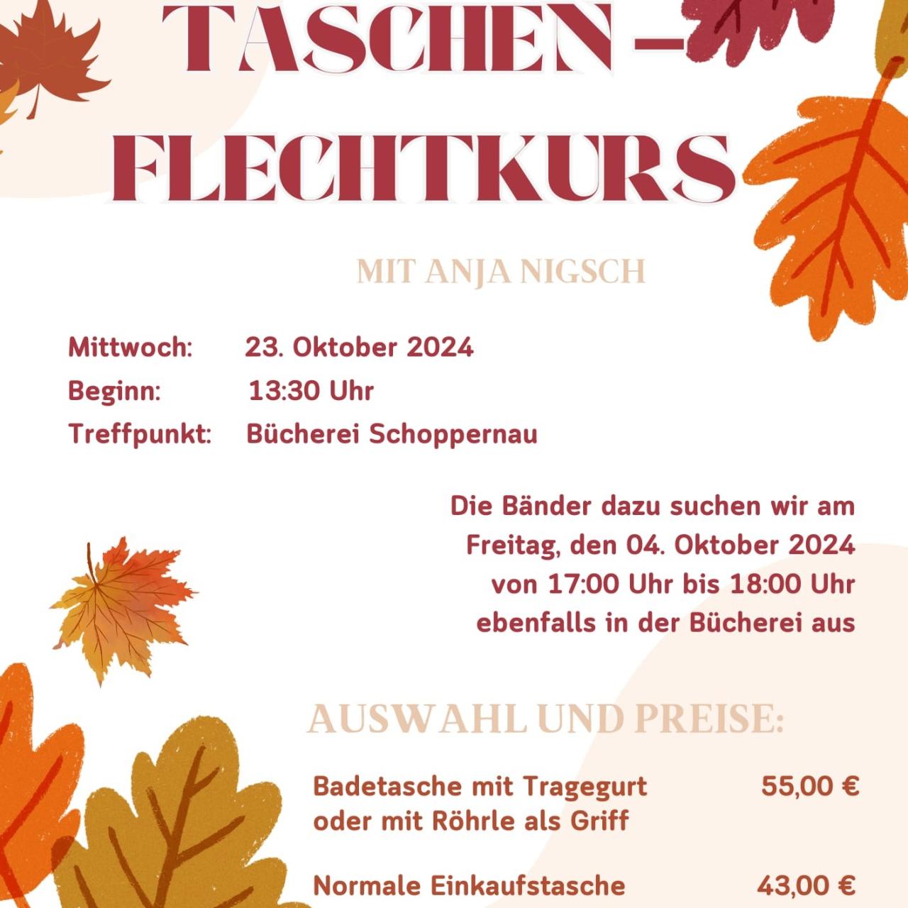 Taschenflechtkurs